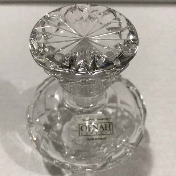 Vintage OFNAH Hand Cut Lead Crystal Perfume Bottle - Picture 1 of 7
